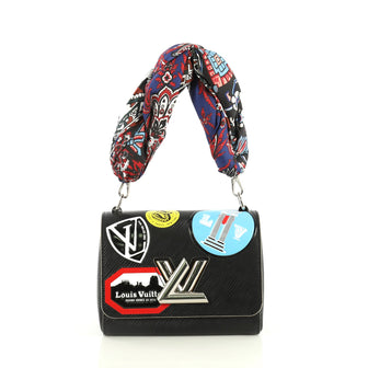 Louis Vuitton Twist Handbag Limited Edition World Tour Epi Leather PM Black 4444401