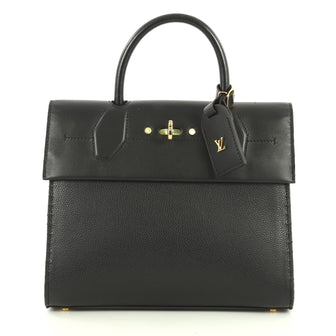 Louis Vuitton City Steamer One Handle Bag Leather Black 4444403