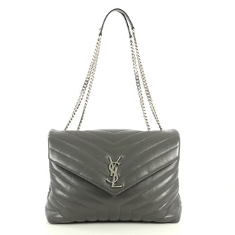 Saint Laurent LouLou Shoulder Bag Matelasse Chevron Leather Medium