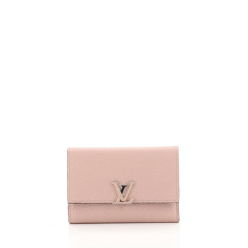 Louis Vuitton Capucines Compact Wallet Leather Pink 444521