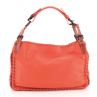Bottega Veneta Buckle Strap Shoulder Bag Leather with Python Medium