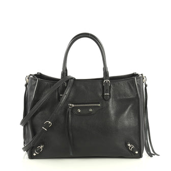 Balenciaga Papier A6 Zip Around Classic Studs Bag Leather  Black 44471116