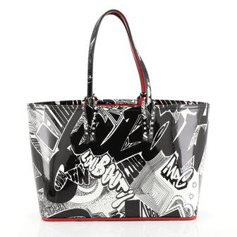 Christian Louboutin Cabata East West Tote Printed Patent Small White 44471118
