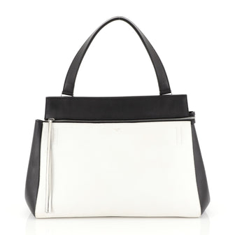 Celine Edge Bag Leather Large White 44471120