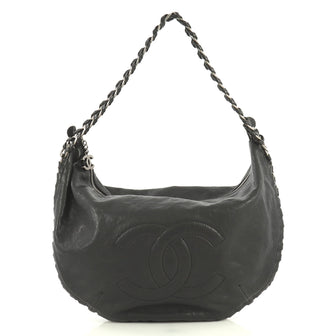 Chanel Modern Chain Hobo Calfskin Medium Black 44471131