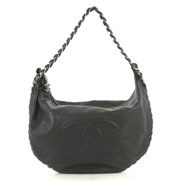 Chanel Modern Chain Hobo Calfskin Medium Black 44471131