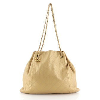 Chanel CC Bucket Bag Quilted Calfskin Large Gold 44471132