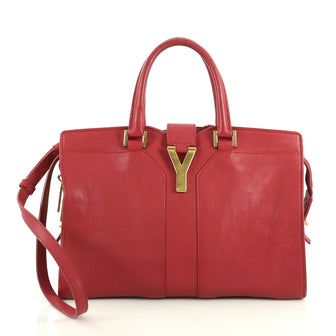 Saint Laurent Chyc Cabas Tote Leather Small Red 44471134