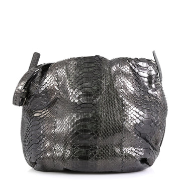 Bottega Veneta Drawstring Hobo Python Large Black 44471140