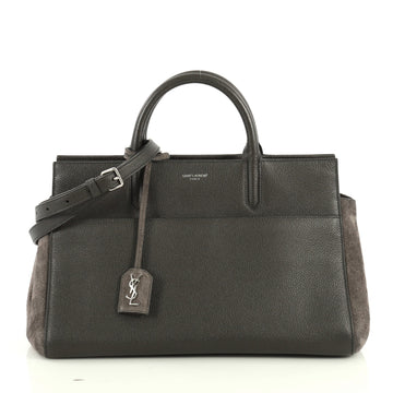 Saint Laurent Rive Gauche Cabas Leather Small Gray 44471141