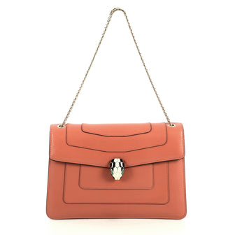 Bvlgari Serpenti Forever Shoulder Bag Leather Medium Pink 44471146