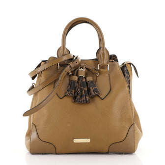Burberry Ablett Tote Leather Medium Brown 44471148