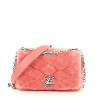 Louis Vuitton GO-14 Handbag Malletage Fur PM Pink 4447129