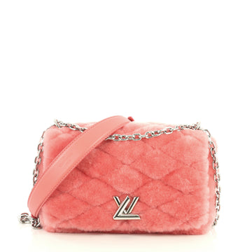 Louis Vuitton GO-14 Handbag Malletage Fur PM Pink 4447129