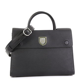 Christian Dior Diorever Handbag Leather Medium Black 4447131