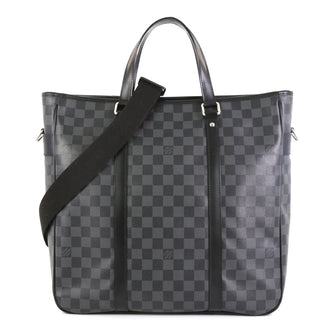 Louis Vuitton Tadao Handbag Damier Graphite MM Black 4447167