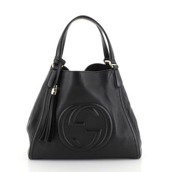 Gucci Soho Shoulder Bag Leather Medium Black 4447168