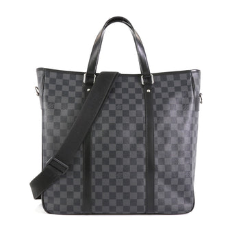 Louis Vuitton Tadao Handbag Damier Graphite MM Black 4447179