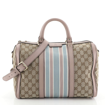 Gucci Vintage Web Boston Bag GG Canvas Medium