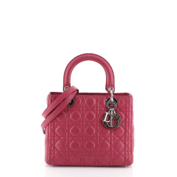 Christian Dior Lady Dior Handbag Cannage Quilt Lambskin Medium