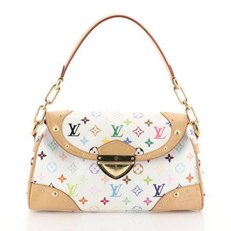Louis Vuitton Beverly Handbag Monogram Multicolor MM White 444809