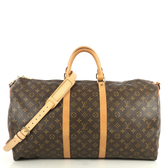 Louis Vuitton Keepall Bandouliere Bag Monogram Canvas 55 Brown 4448210