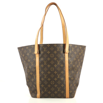 Louis Vuitton Shopping Sac Handbag Monogram Canvas MM Brown 4448222