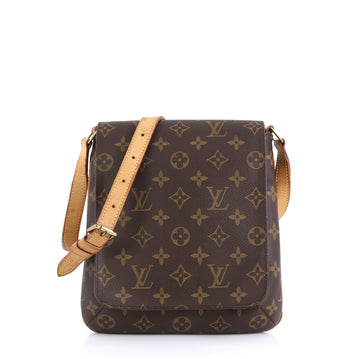 Louis Vuitton Musette Salsa Handbag Monogram Canvas PM Brown 444826