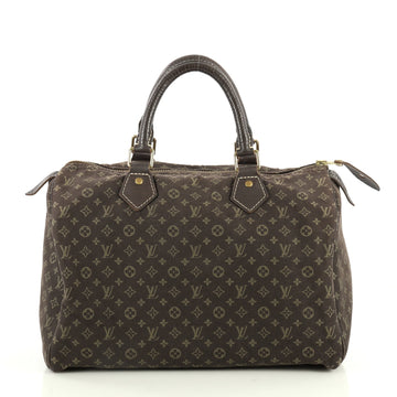Louis Vuitton Speedy Handbag Mini Lin 30 Brown 444861