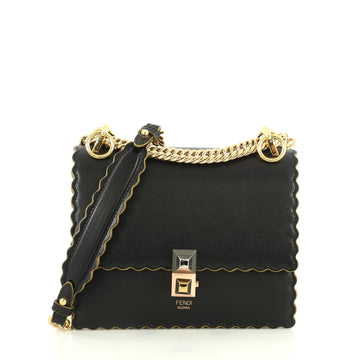 Fendi Kan I Bag Leather Small Black 4449810