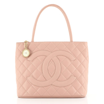 Chanel Medallion Tote Quilted Caviar Pink 444987