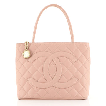 Chanel Medallion Tote Quilted Caviar Pink 444987