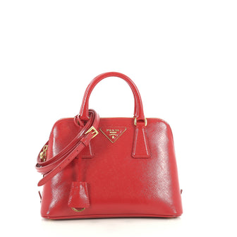 Prada Promenade Bag Vernice Saffiano Leather Small Red 444989