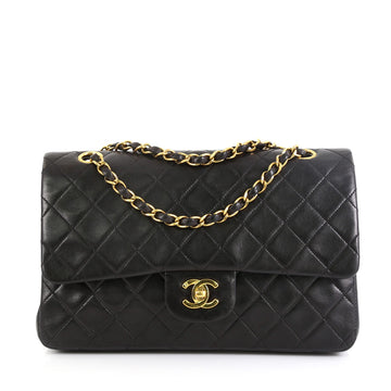 Chanel Vintage Classic Double Flap Bag Quilted Lambskin Medium
