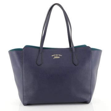 Gucci Swing Tote Leather Medium Blue 4450143