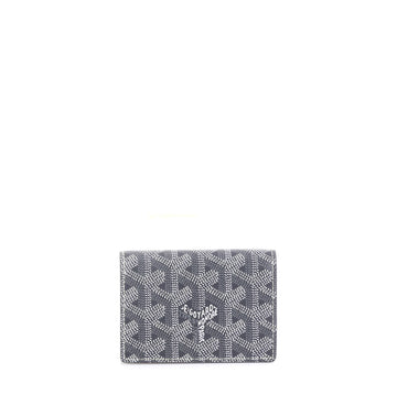 Goyard Business Card Holder Coated Canvas Gray 445063