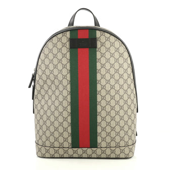 Gucci Web Backpack GG Coated Canvas Medium Brown 4452501