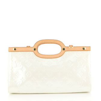 Louis Vuitton Roxbury Drive Handbag Monogram Vernis White 445261