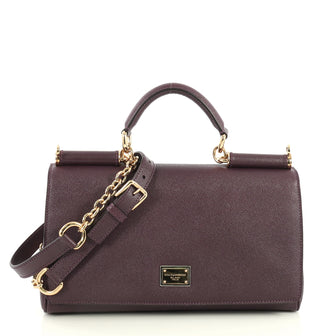 Dolce & Gabbana Miss Sicily Bag Leather Medium Purple 4452811