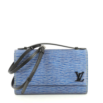 Louis Vuitton Clery Handbag Epi Leather Blue 445331