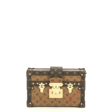 Louis Vuitton Petite Malle Handbag Reverse Monogram Canvas 