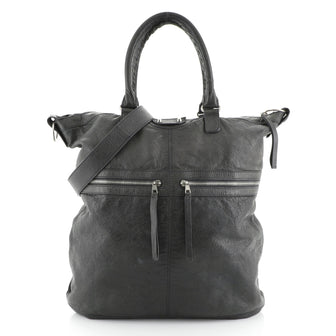 Balenciaga Square Zip Classic Studs Bag Leather Large Green 445371