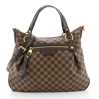 Louis Vuitton Evora Handbag Damier MM Brown 445411