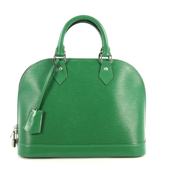 Louis Vuitton Alma Handbag Epi Leather PM Green 445441