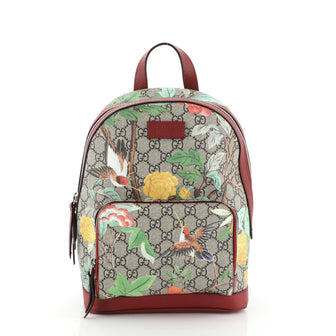 Gucci Zip Pocket Backpack Blooms Print GG Coated Canvas Small