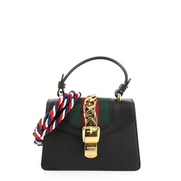 Gucci Sylvie Top Handle Bag Leather Mini