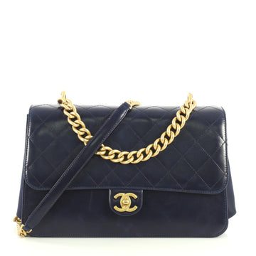 Chanel Paris Cosmopolite Straight Lined Flap Bag Quilted Aged Calfskin...