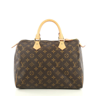 Louis Vuitton Speedy Handbag Monogram Canvas 30 Brown 445621