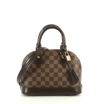 Louis Vuitton Alma Handbag Damier BB Brown 445622