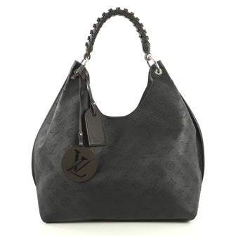 Louis Vuitton Carmel Hobo Mahina Leather Black 4457902